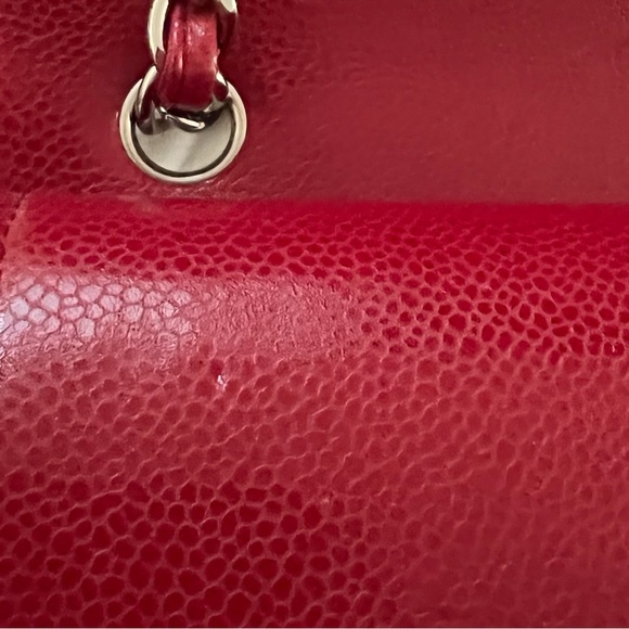 Chanel Classic, Double Flap, Quilted with Caviar leather, Jumbo Red Bag - Picture 5 of 16